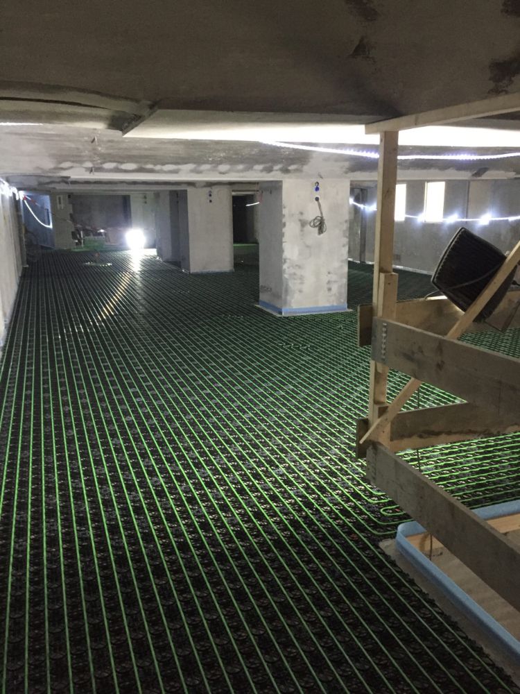 Vloerverwarming in historisch gebouw zonder afwerking