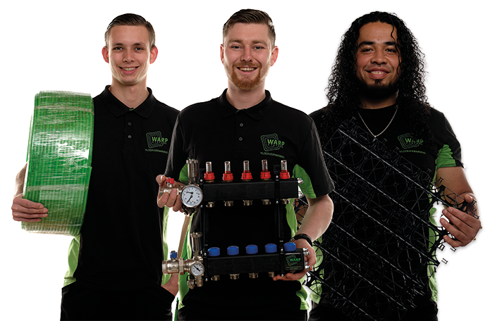 installateurs met materialen