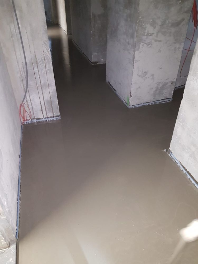 Vulmassa over vloerverwarming