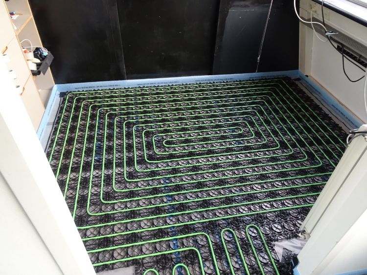 Vloerverwarming in Havenkantoor