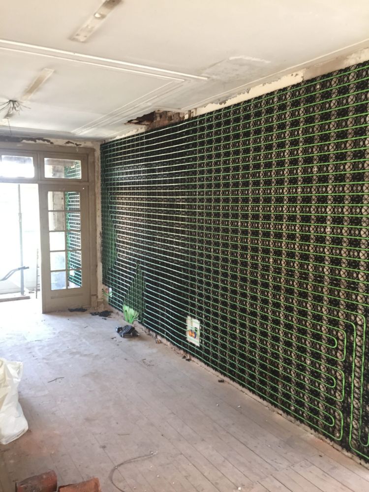 Wandverwarming door WARP Systems