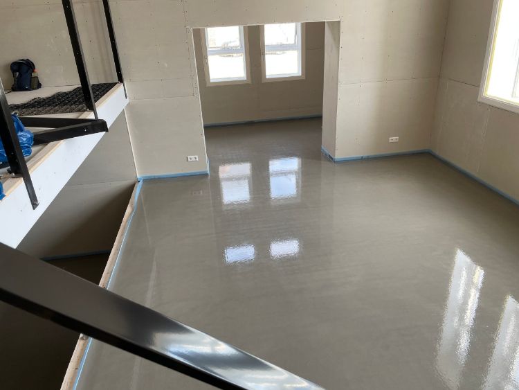 Vulmassa over vloerverwarming