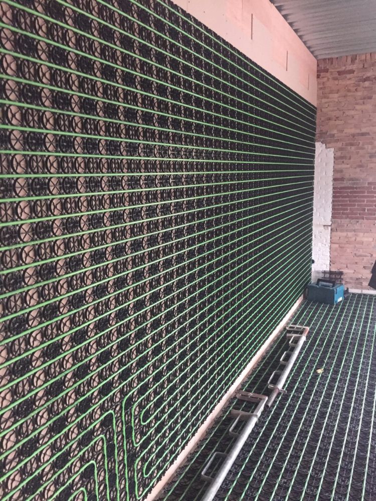 Vloer en Wandverwarming zonder afwerking