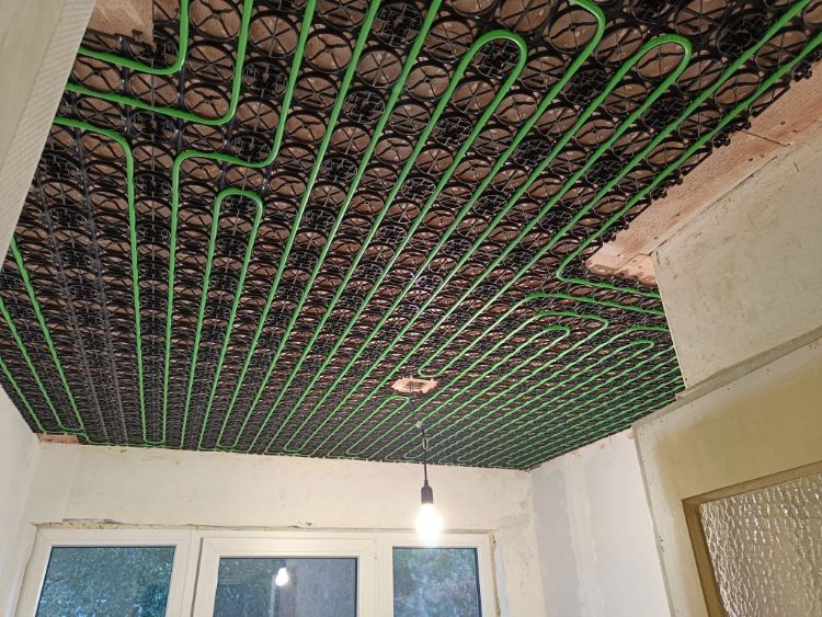 WARP Systems tussenwoning SpeeTile plafondverwarming