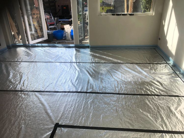 WARP Systems rijtjeswoning SpeeTile Systeem reflectiefolie