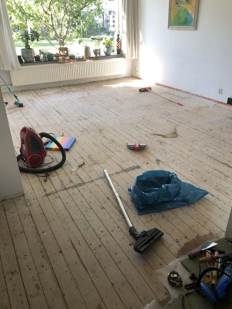 WARP Systems tussenwoning SpeeTherm Systeem op houten ondervloer