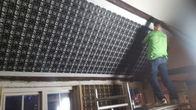 Plafondverwarming geïnstalleerd door WARP