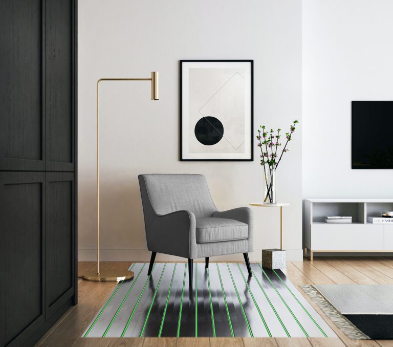 Vloerverwarming droogbouw stoel