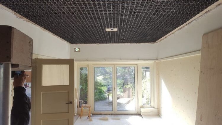 Plafondverwarming zonder buis