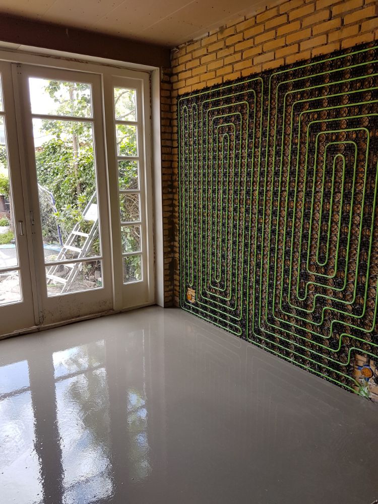 Wandverwarming op stenen