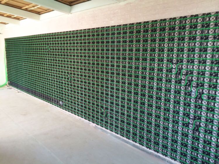 Wandverwarming zonder stuclaag