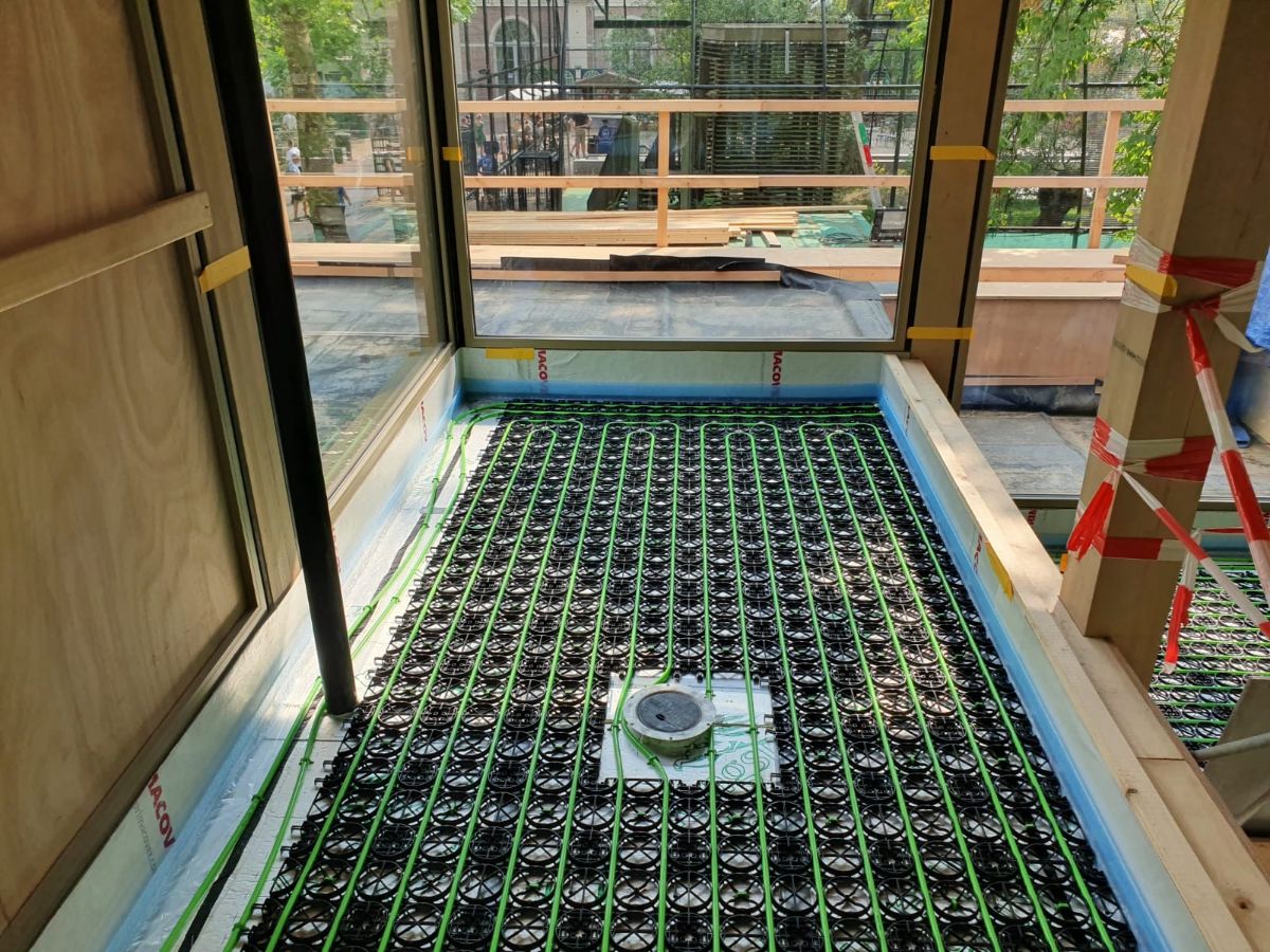 Vloerverwarming zonder afwerkvloer