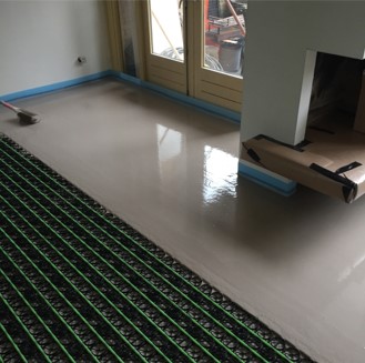 WARP Systems woning SpeeTile systeem met vulmassa