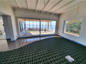 Vloerverwarming in woonkamer