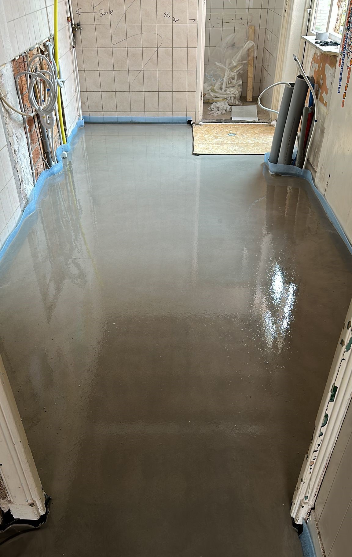 Vloerverwarming met vulmassa