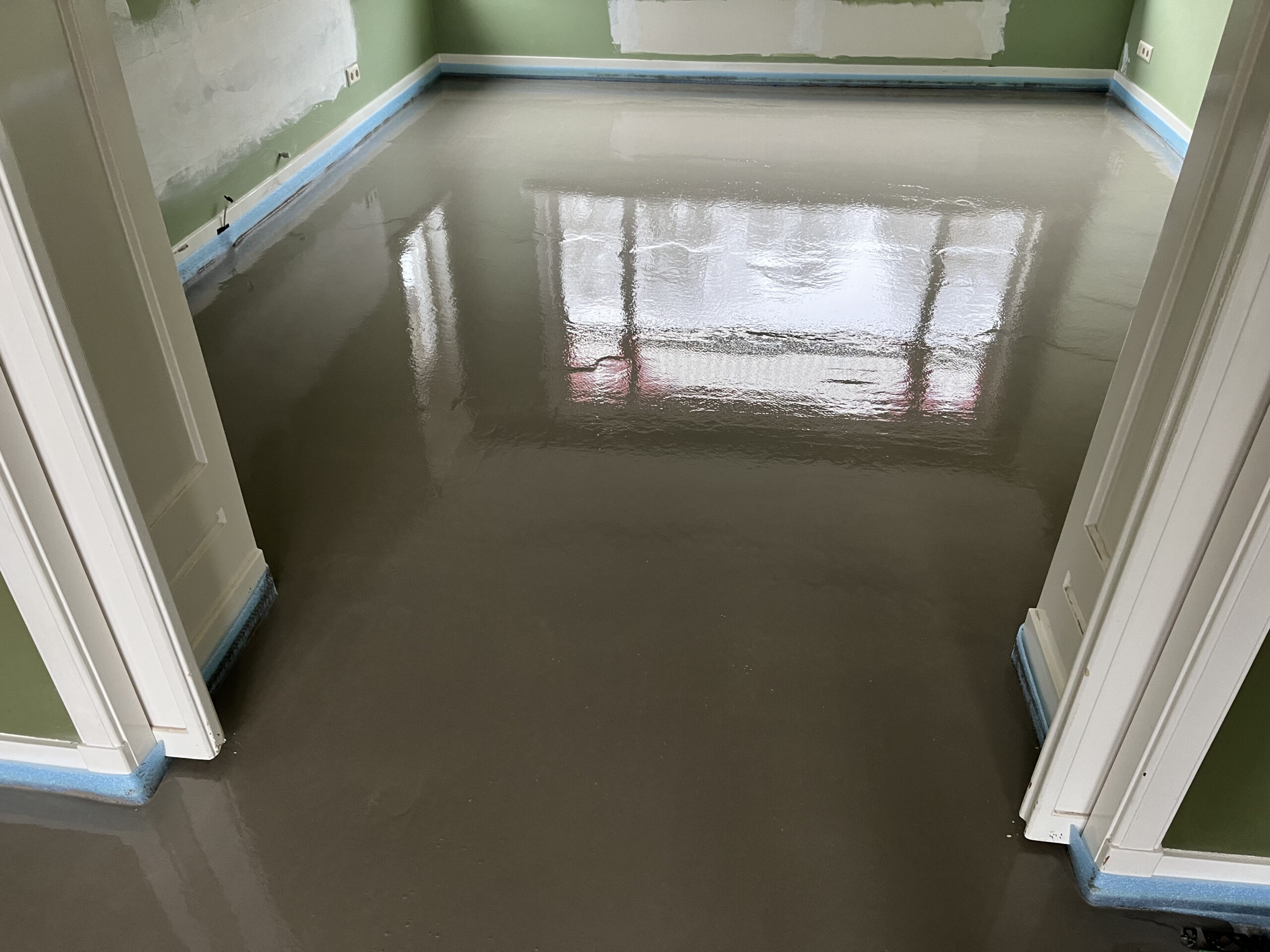 woonkamer met vloerverwarming