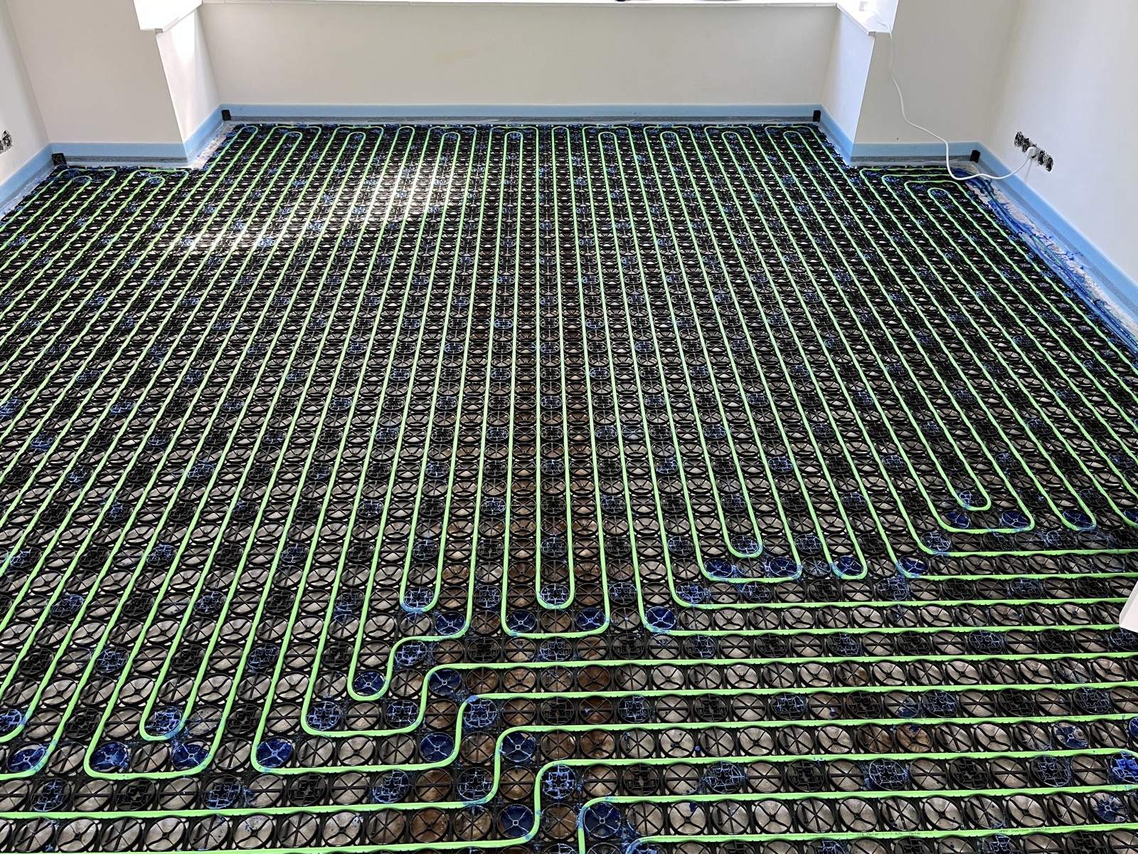 woonkamer met vloerverwarming