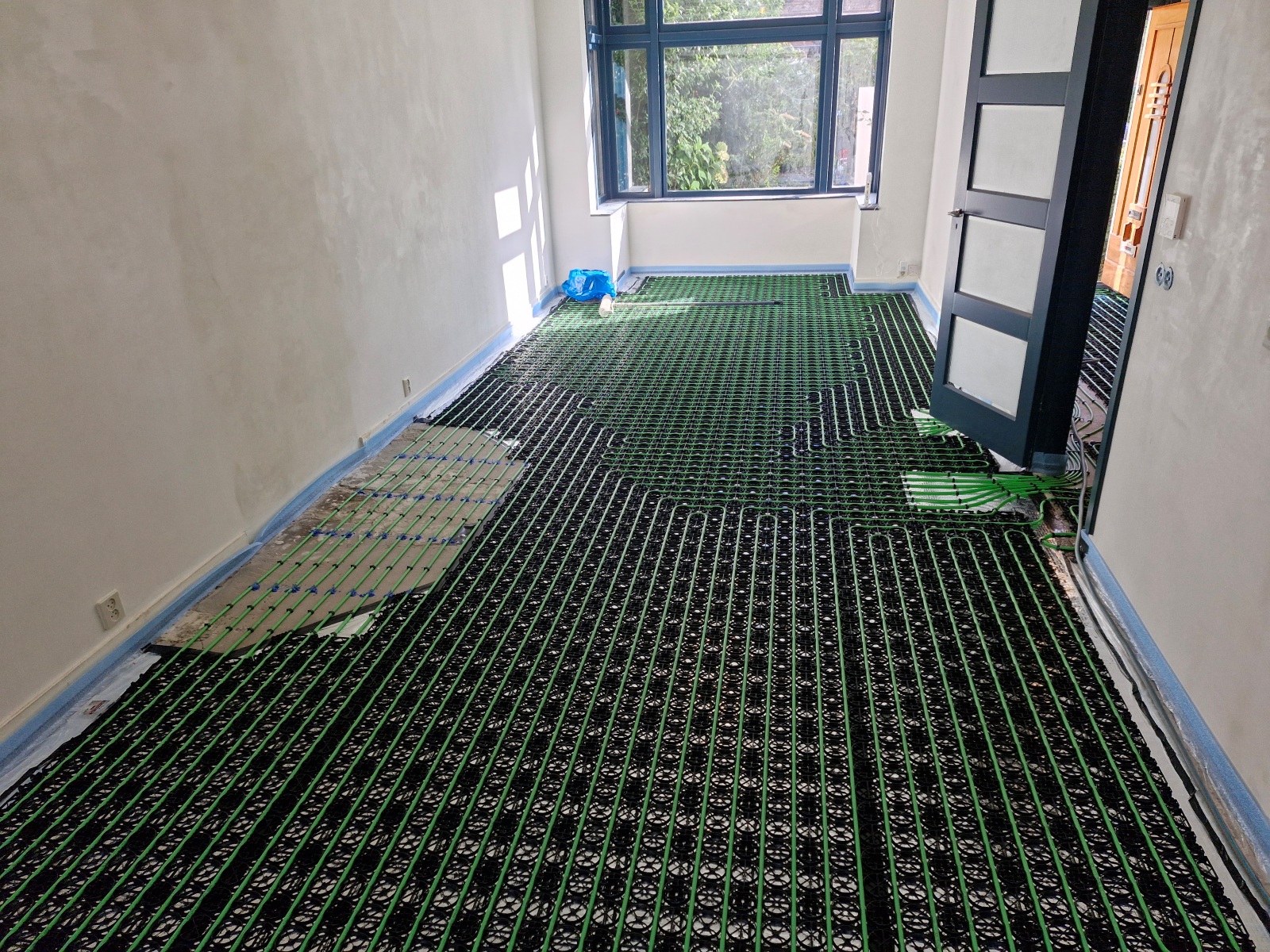 woonkamer met vloerverwarming